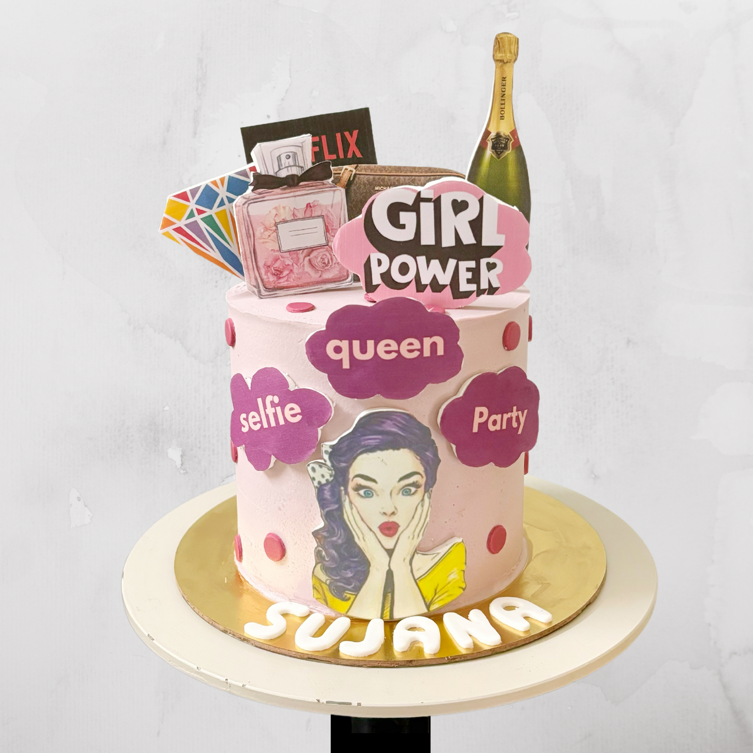 Girl Power Theme Cake for Women